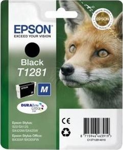 Atramentové kazety - Epson T1281 čierna  - originál