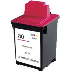 Atramentové kazety - Lexmark 12A1980 (80) farebná - kompatibilný