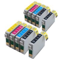 Atramentové kazety - Epson T0715 Multipack, CMYK (10 kusov) - kompatibilný