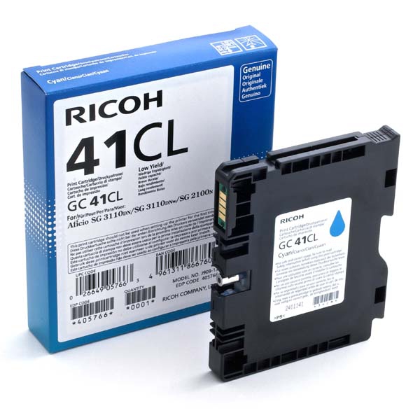 Atramentové kazety - Ricoh 405766 (41XL) azúrová  - originál