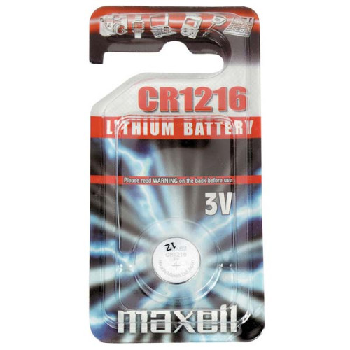 Batéria líthiová, gombíková, CR1216, 3V, Maxell, blister, 1-pack