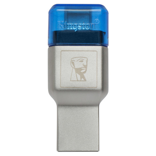 Kingston čítačka USB 3.0 (3.2 Gen 1), MobileLite Duo 3C, microSD, externý, modrá, konektory USB A / USB C