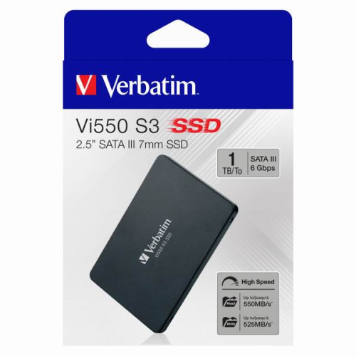 Interný disk SSD Verbatim interný SATA III, 1000GB, 1TB, Vi550, 49353, 560 MB/s-R, 535 MB/s-W