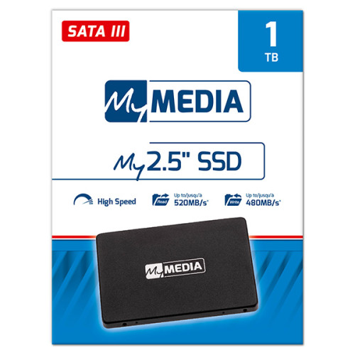 Interný disk SSD MyMedia 2.5", interný SATA III, 1000GB, 1TB, 69282, 520 MB/s-R, 480 MB/s-W