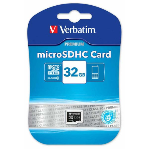 Verbatim pamäťová karta Micro Secure Digital Card Premium, 32GB, micro SDHC, 44013, UHS-I U1 (Class 10)